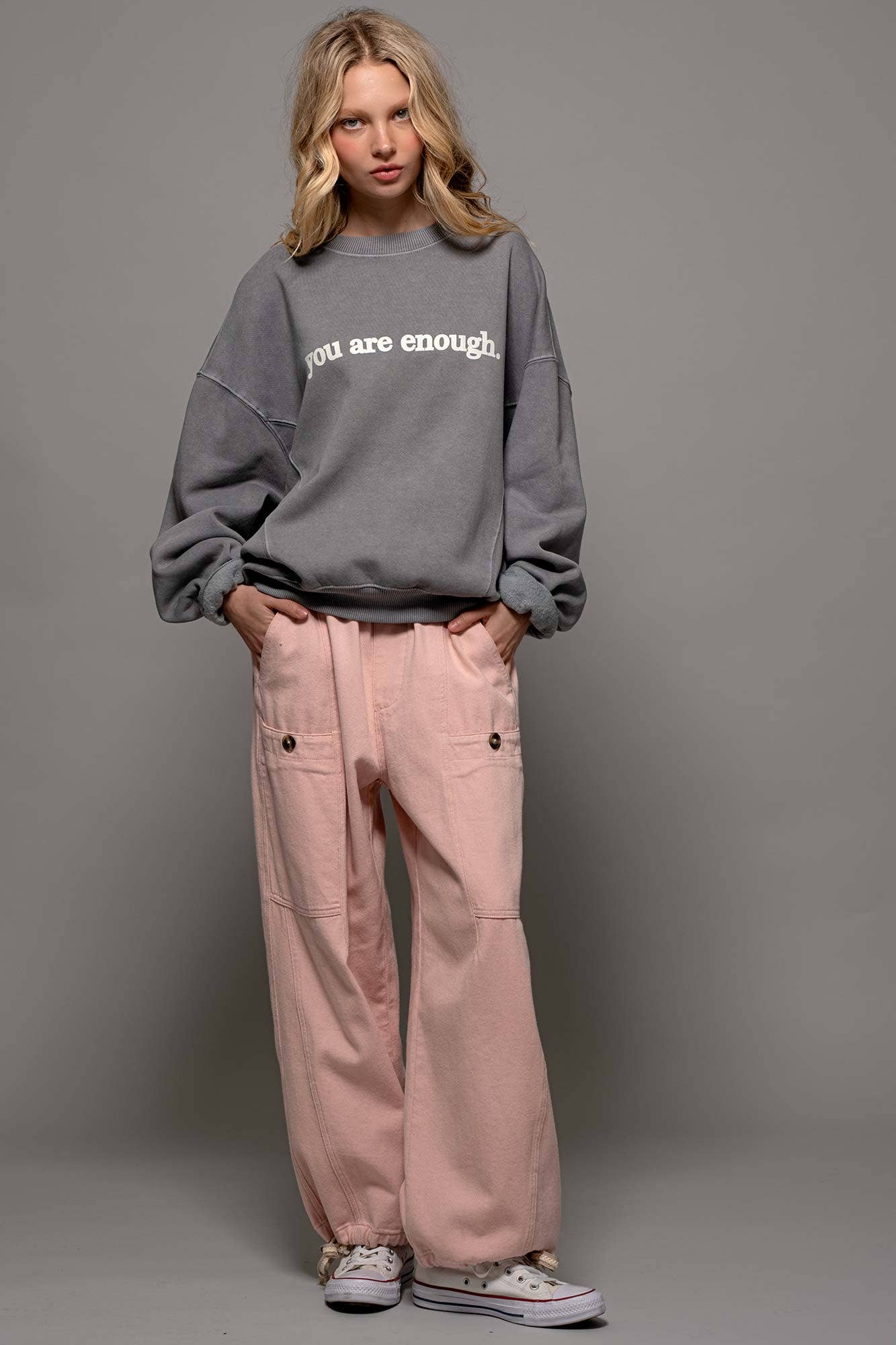 Adjustable Hem Cotton Utility Cargo Pants