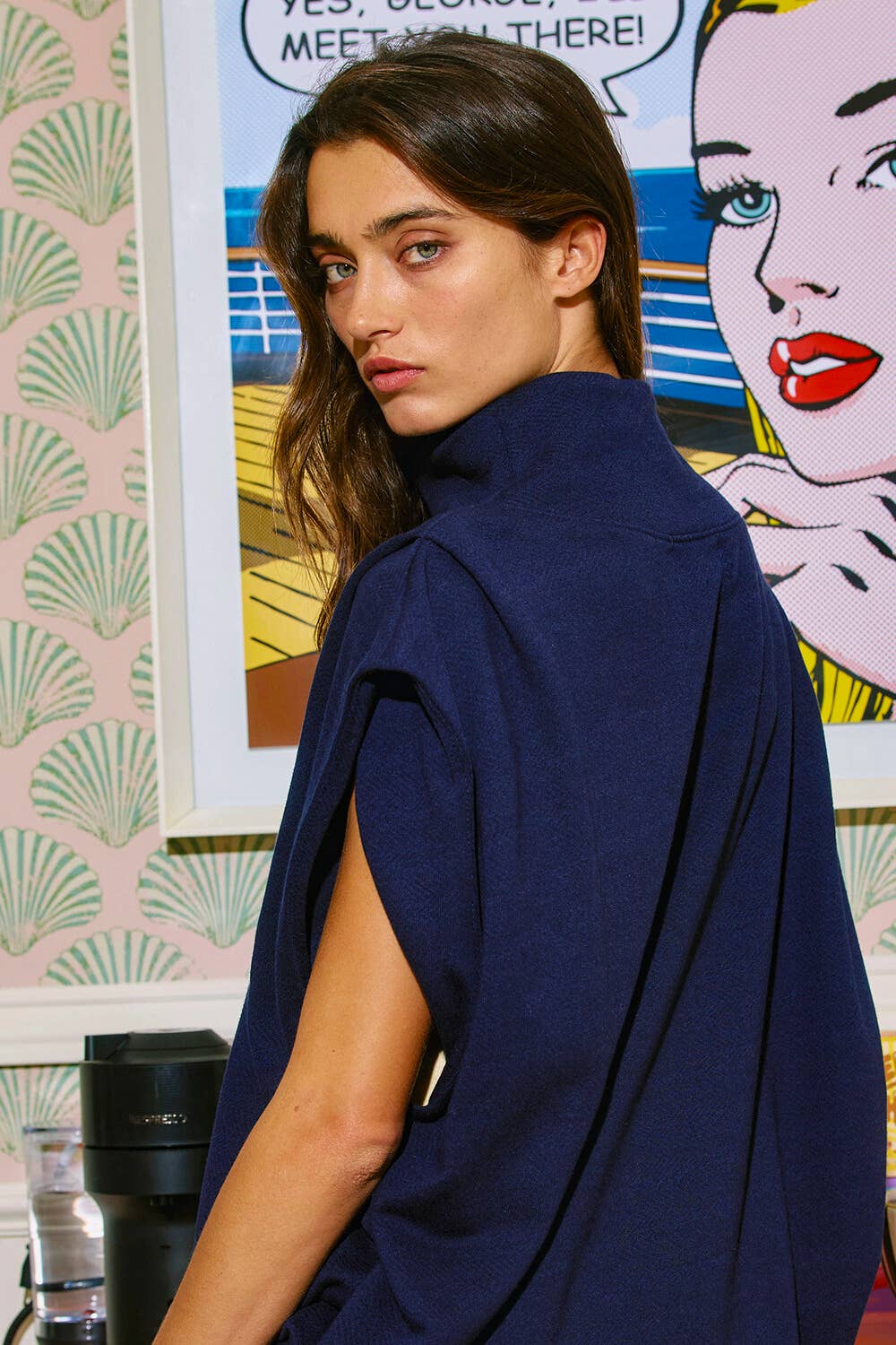 'MISSISSIPPI' Print Oversized Muscle Top