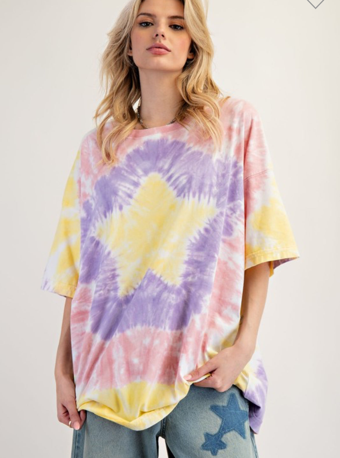 Easel tie dye boyfriend tee