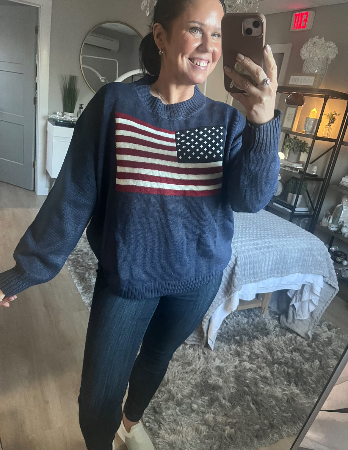 American Flag sweater