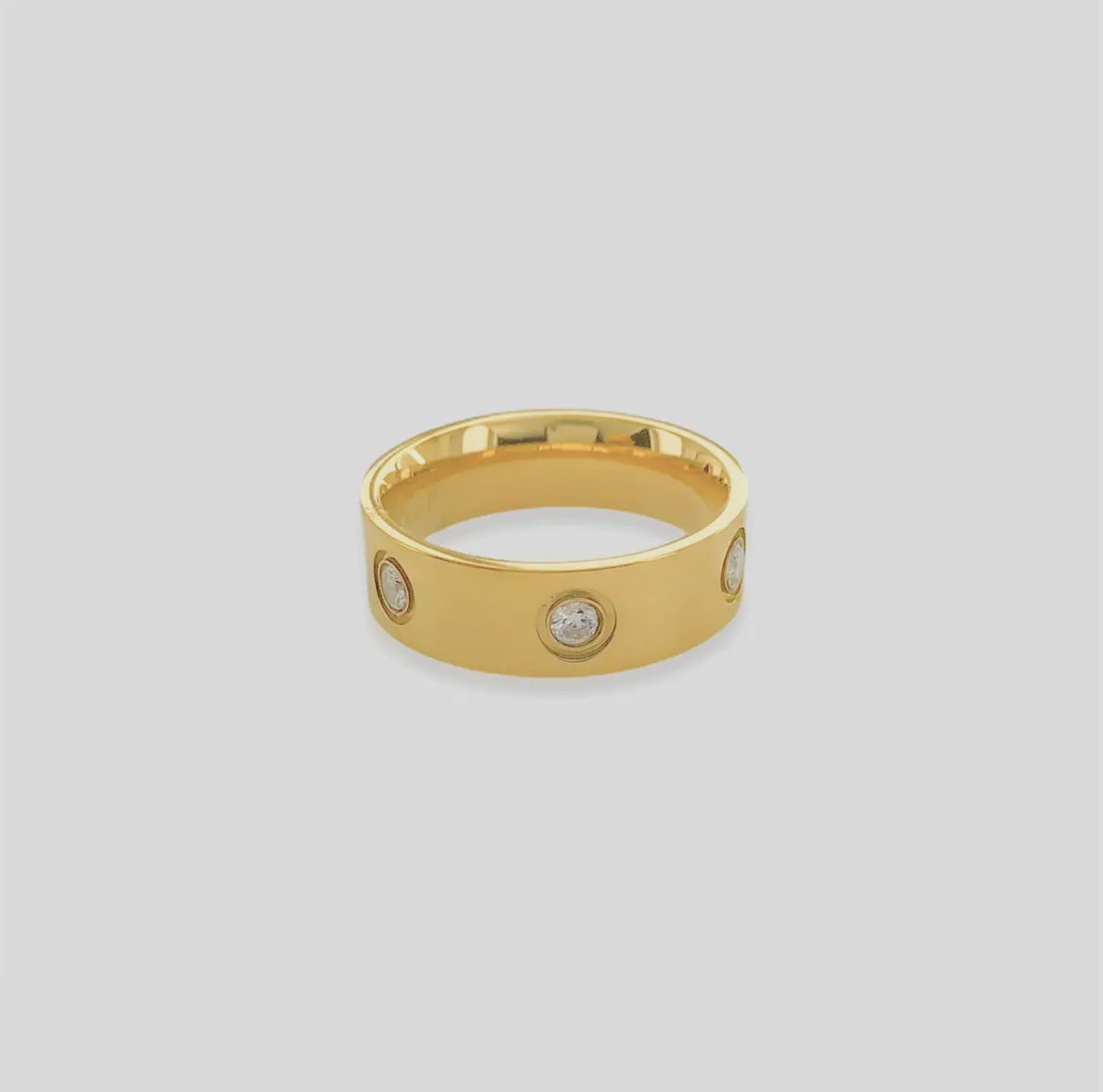 Cartier style ring (silver and gold)