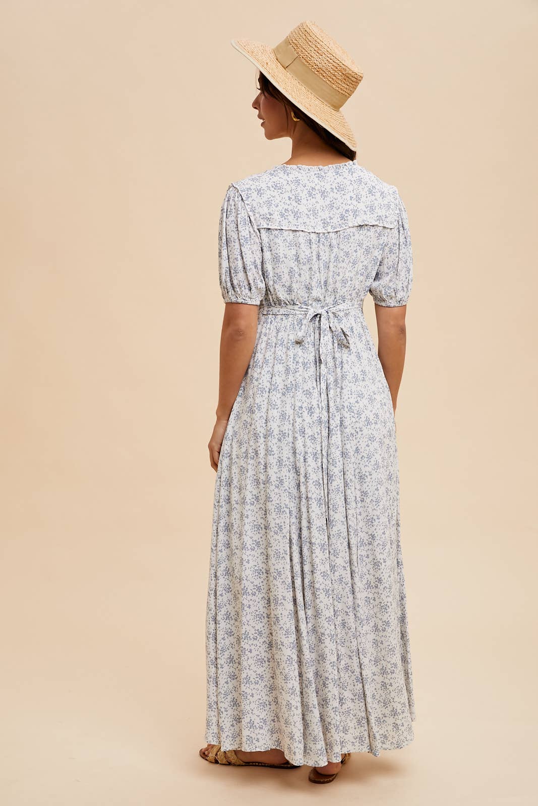 VISCOSE FLORAL BUTTON DOWN DRESS