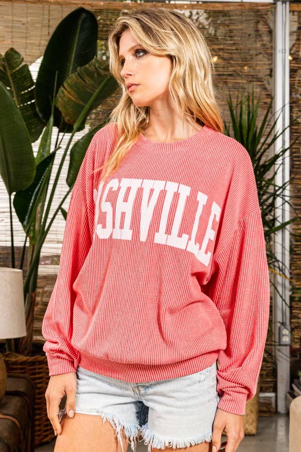 'NASHIVILLE' Oversize Graphic Sweatshirt