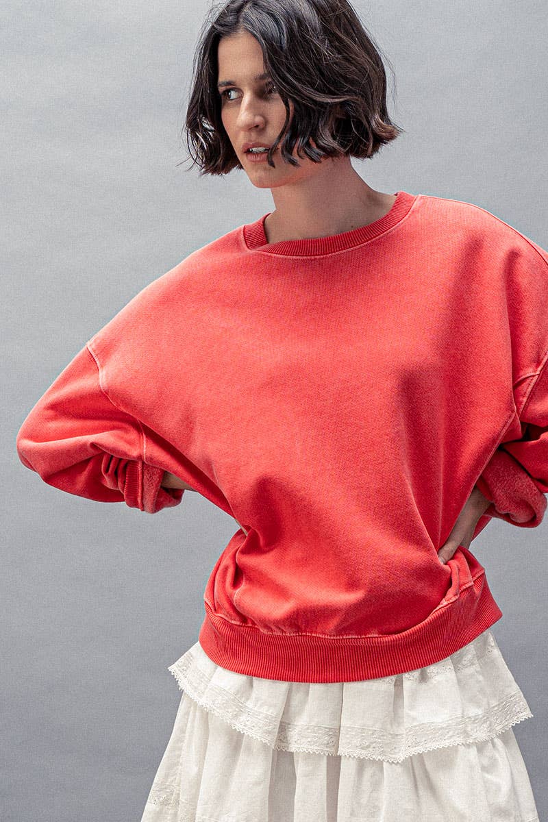 Comfort Crew Neck Organic Cotton Spring Sweatshirt