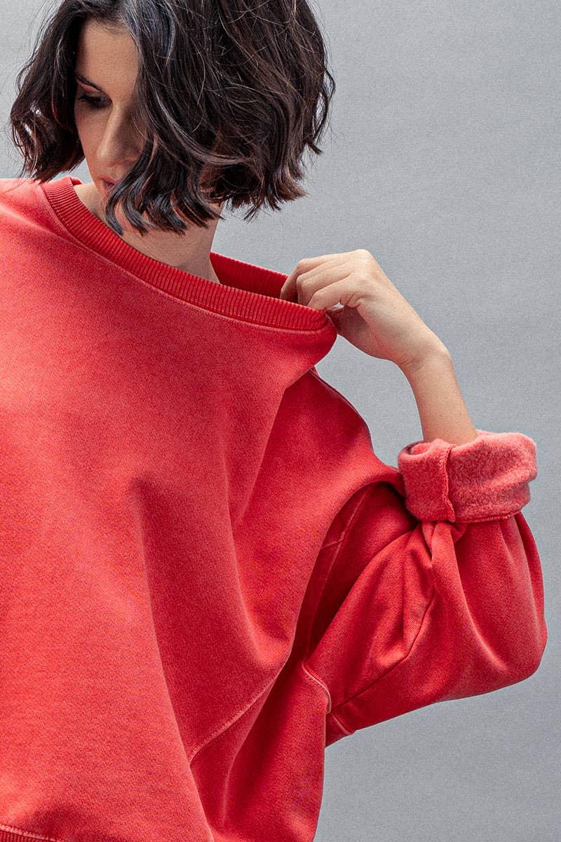 Comfort Crew Neck Organic Cotton Spring Sweatshirt