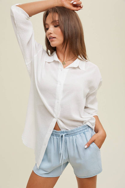 COVER-UP SHIRT WITH SIDE SLITS