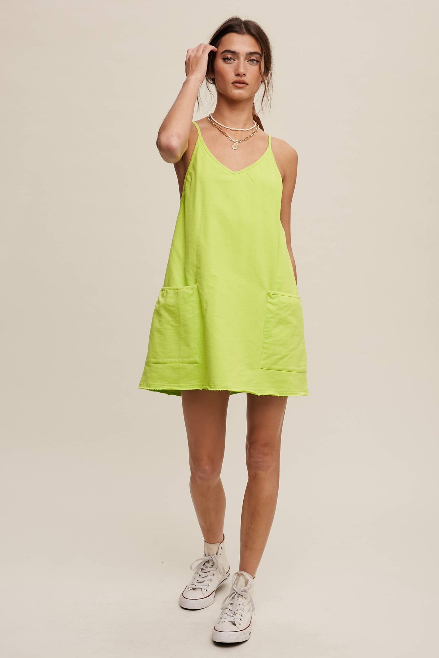 Relaxed Tank Dress with Built-In Romper Lining
