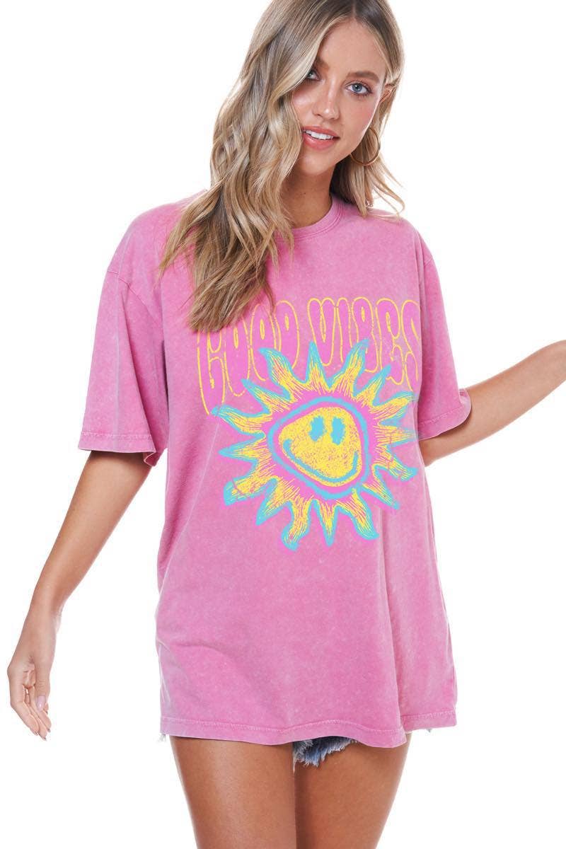 Good Vibes Boyfriend Graphic Tee