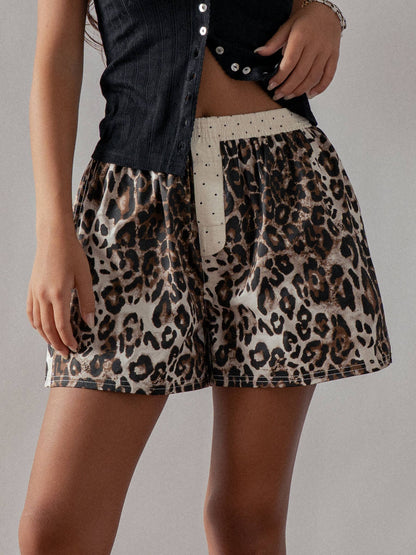 Leopard Boxer style Shorts