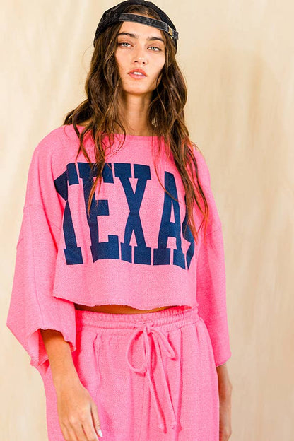 TEXAS Graphic Oversized Top