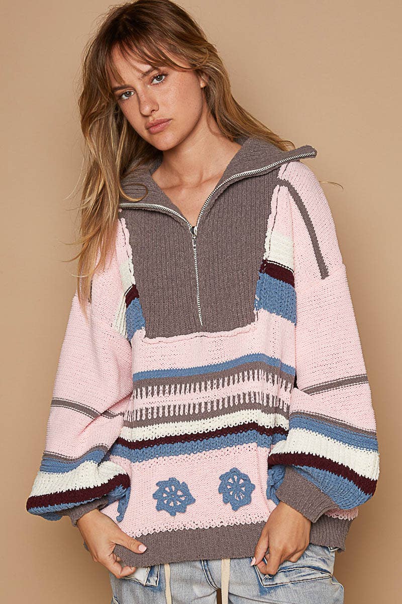 Cozy Up Sweater in pink