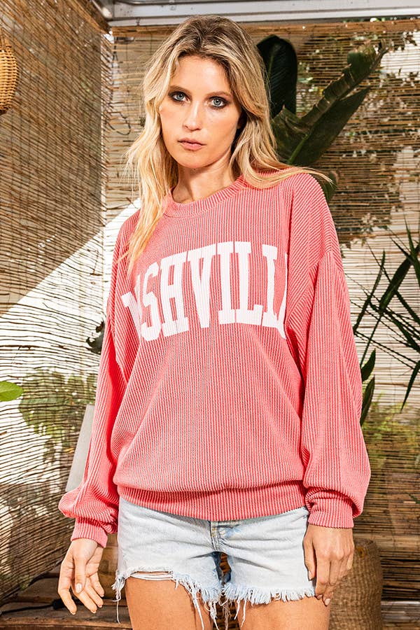'NASHIVILLE' Oversize Graphic Sweatshirt