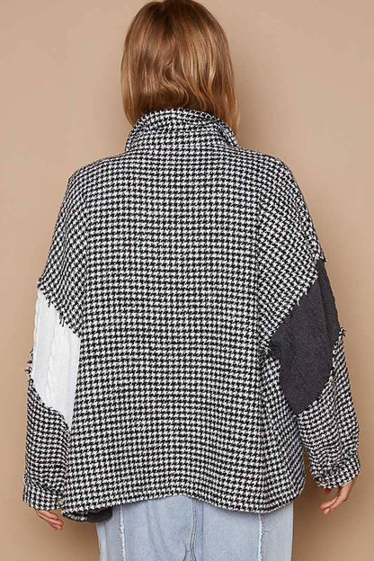 Houndstooth shacket