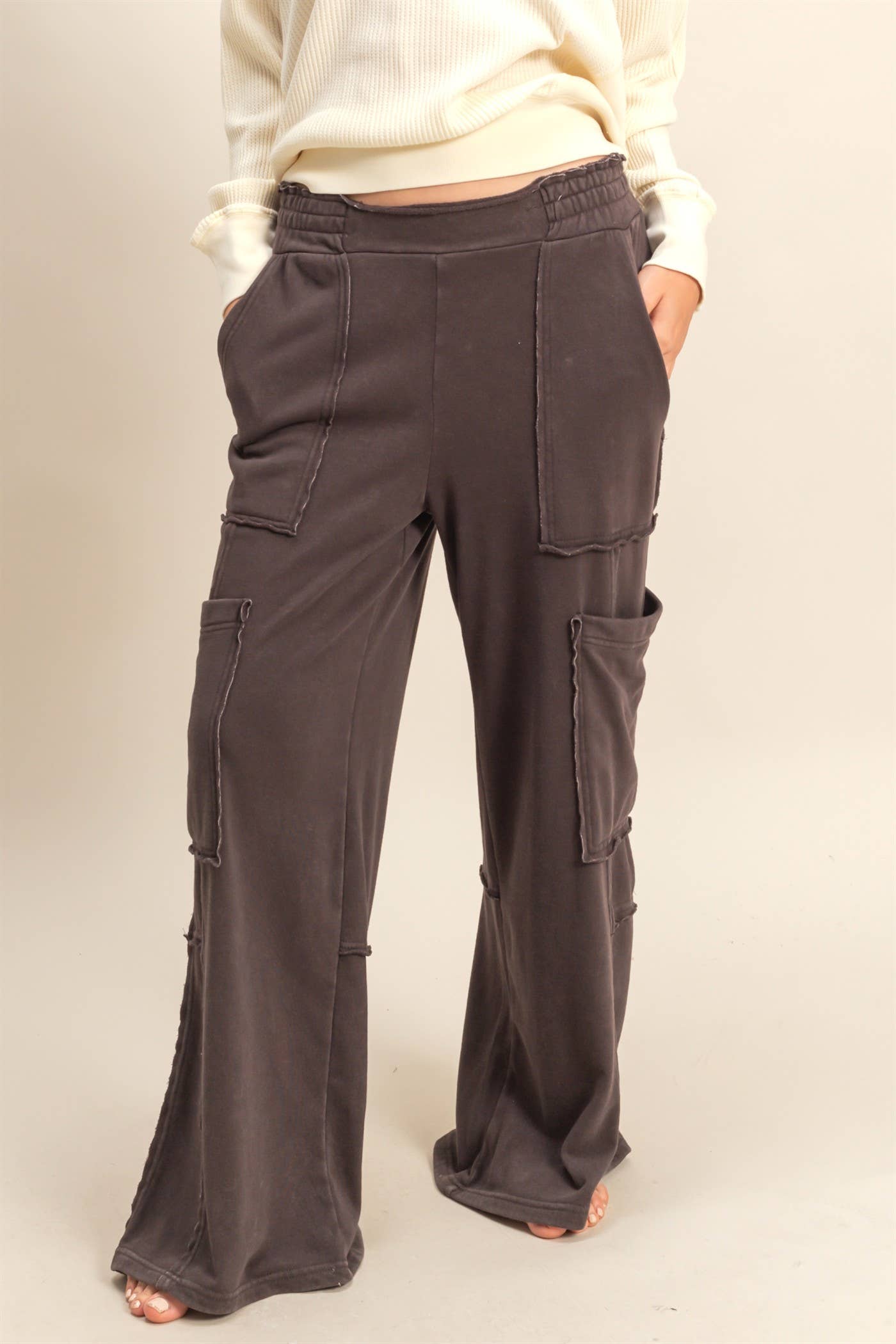 Mineral Washed Oversized Utility Sweatpants