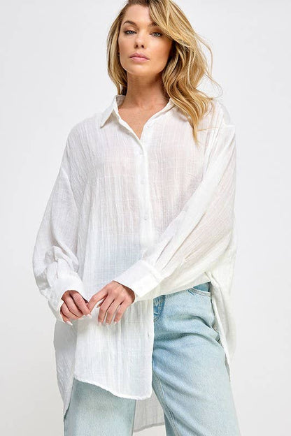 SUPER SOFT SEE THROUGH BUTTON DOWN SHIRTS