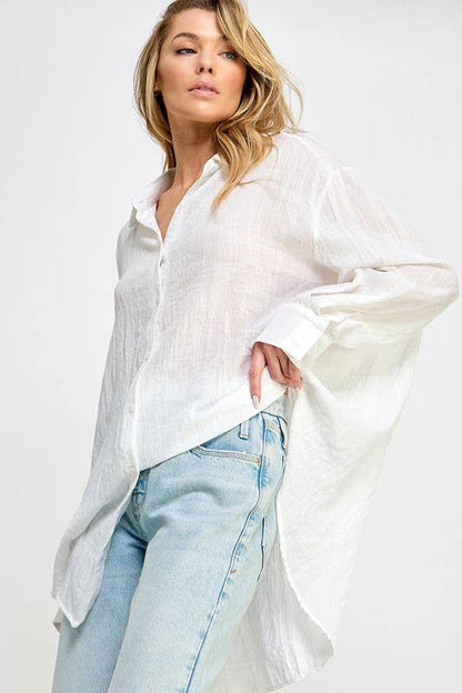 SUPER SOFT SEE THROUGH BUTTON DOWN SHIRTS