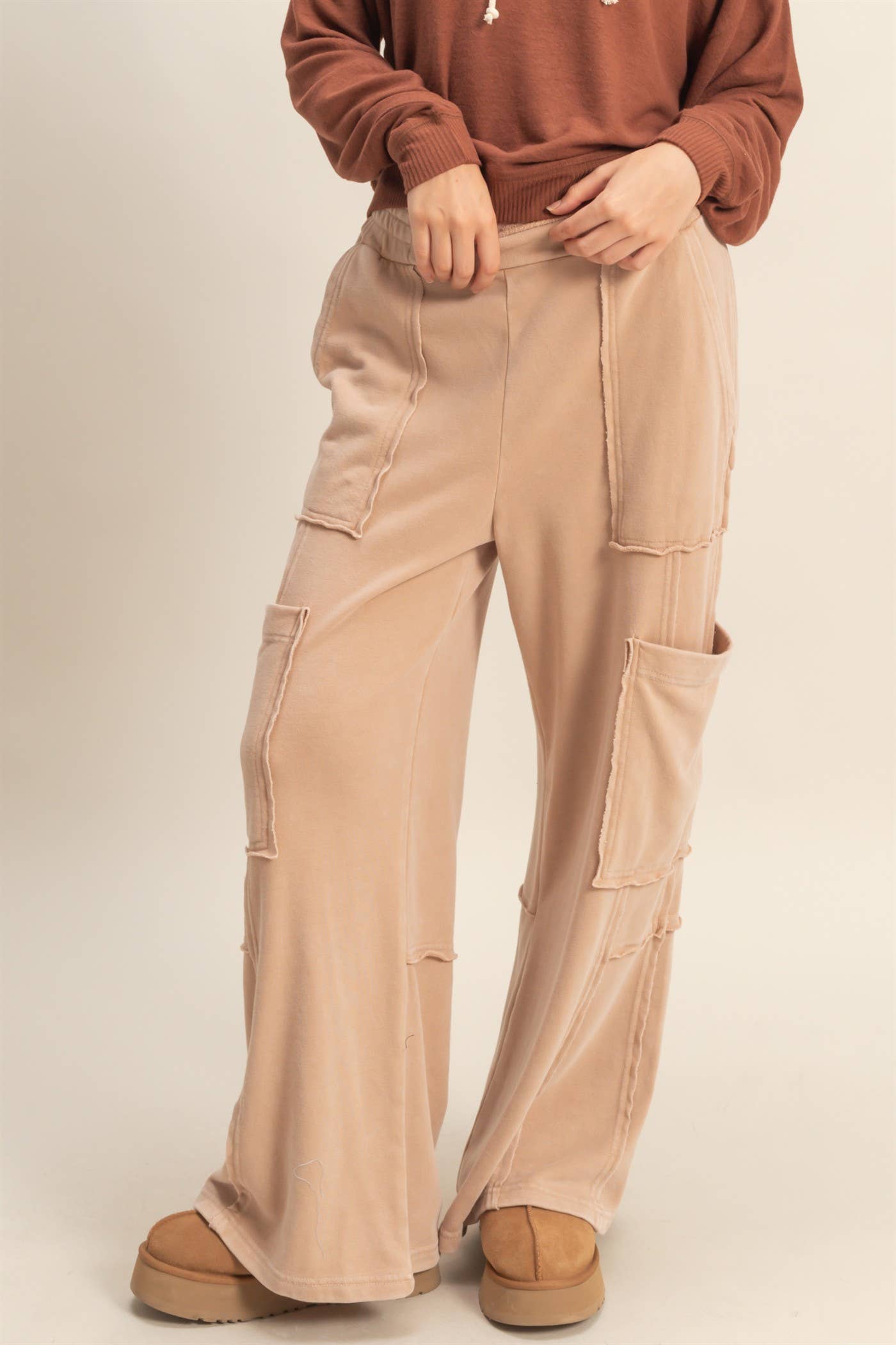 Mineral Washed Oversized Utility Sweatpants