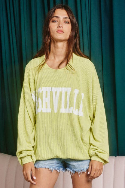 'NASHIVILLE' Oversize Graphic Sweatshirt