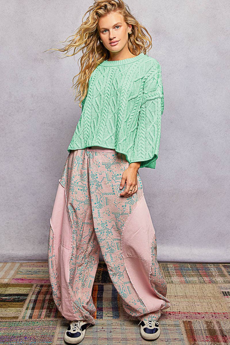 Preorder Cozy Cable Knit Cropped Pullover Sweater