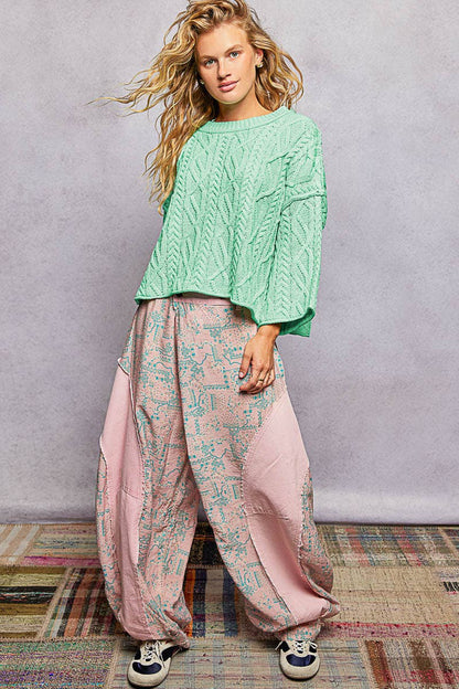 Preorder Cozy Cable Knit Cropped Pullover Sweater