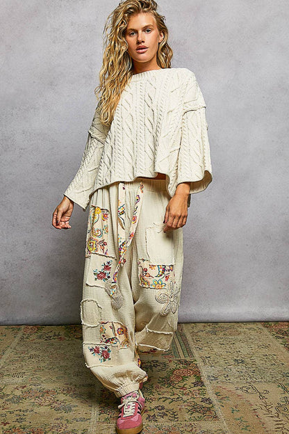 Preorder Cozy Cable Knit Cropped Pullover Sweater