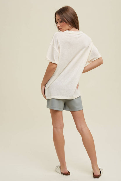 OVERSIZED COTTON KNIT TOP