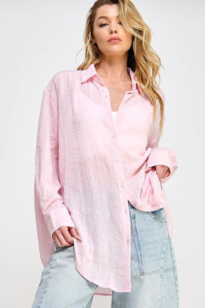 SUPER SOFT SEE THROUGH BUTTON DOWN SHIRTS