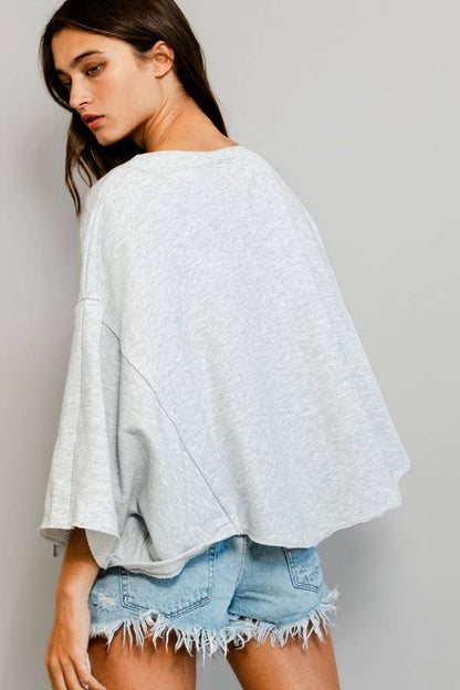 TEXAS Graphic Oversized Top