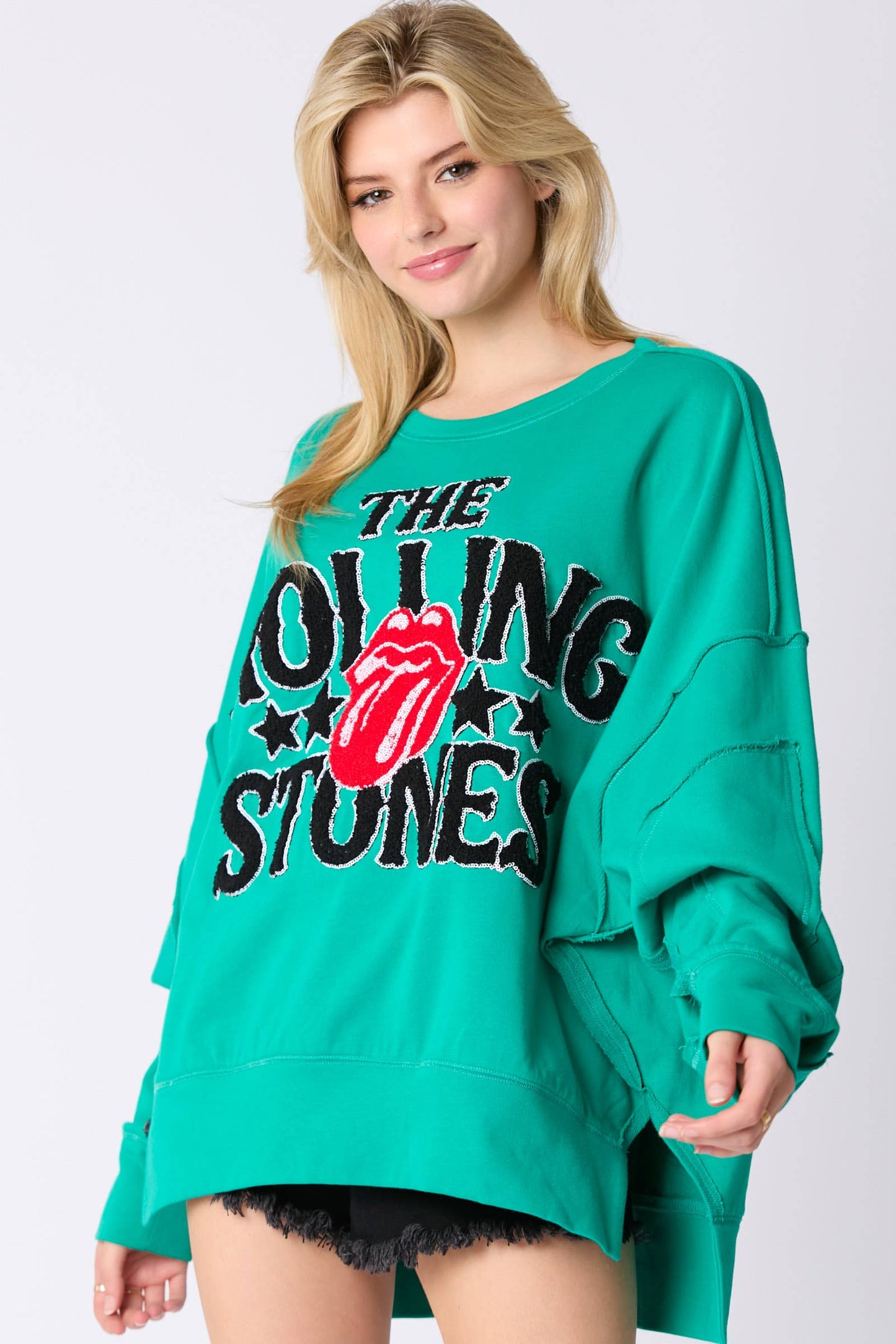 Rolling Stones Embroidery Sweatshirt