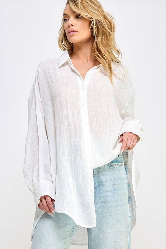 SUPER SOFT SEE THROUGH BUTTON DOWN SHIRTS