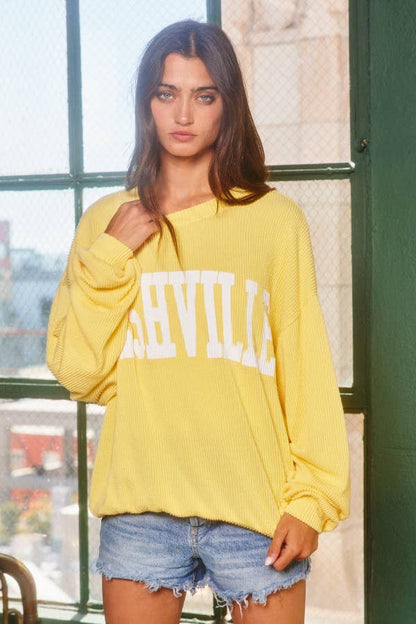 'NASHIVILLE' Oversize Graphic Sweatshirt
