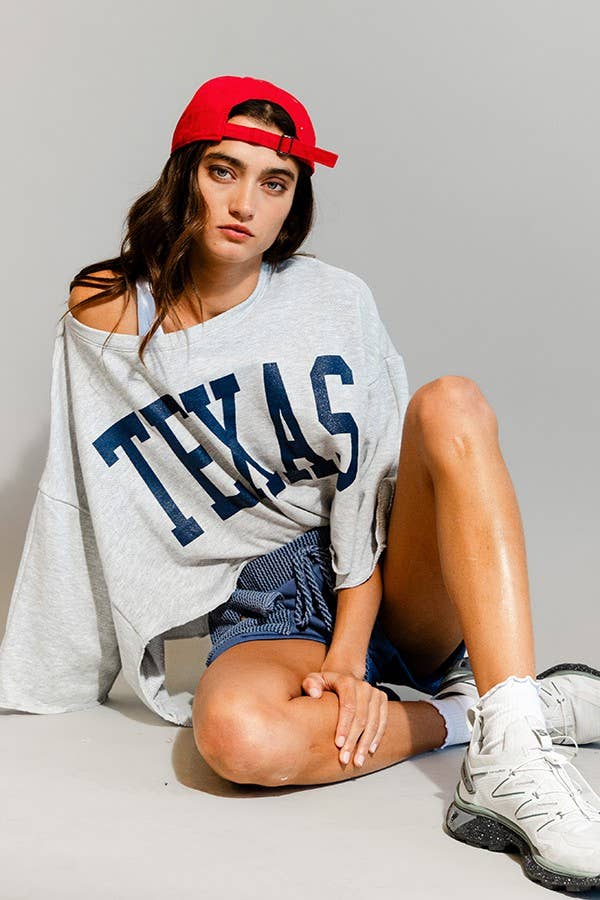 TEXAS Graphic Oversized Top