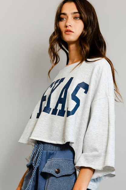 TEXAS Graphic Oversized Top