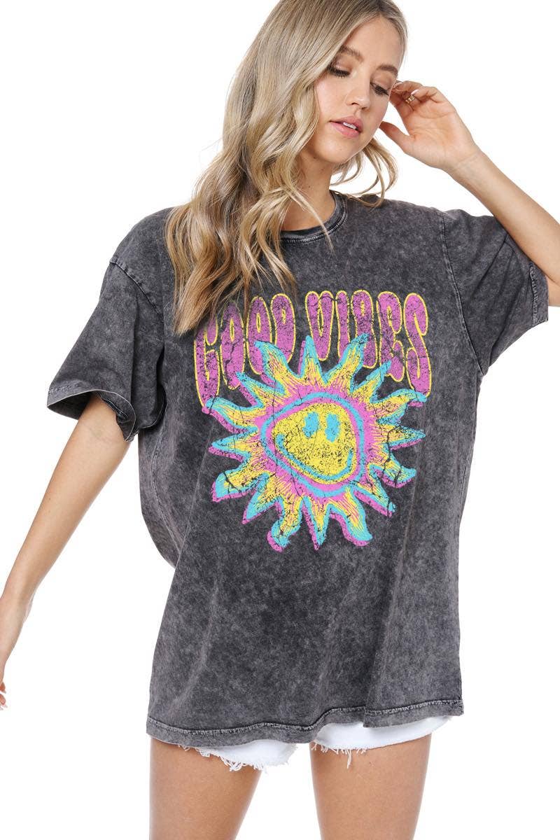 Good Vibes Boyfriend Graphic Tee