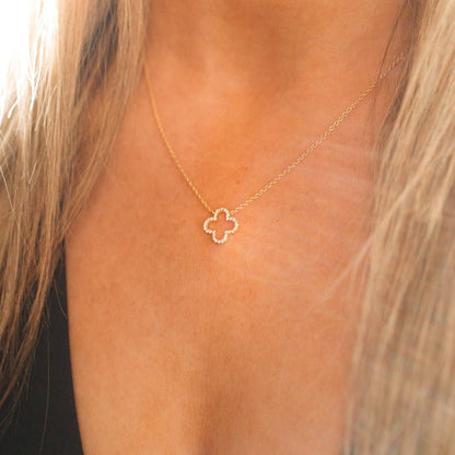 Pavé Clover Necklace