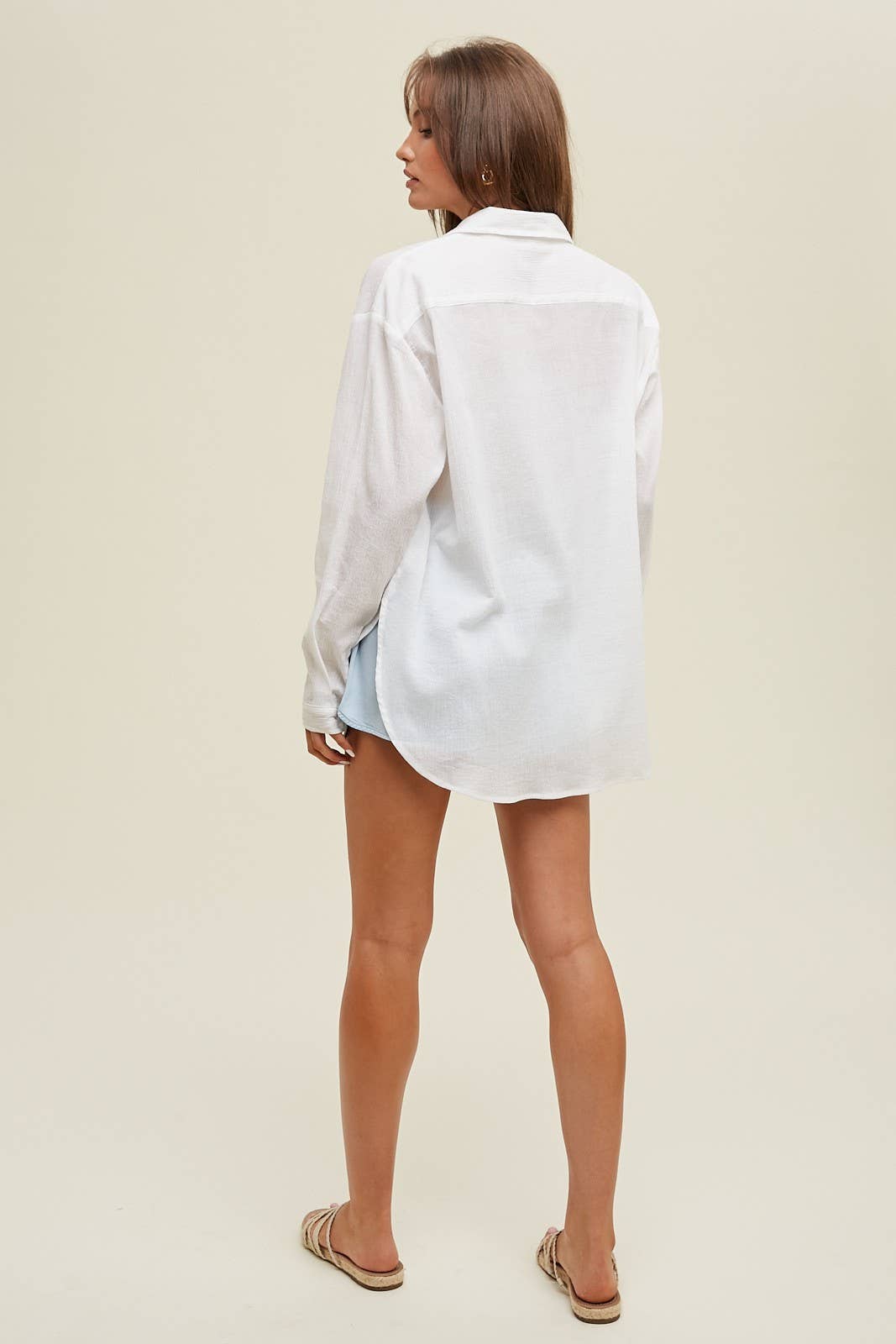 COVER-UP SHIRT WITH SIDE SLITS