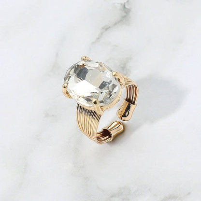 Oval Cut Stone Adjustable Ring