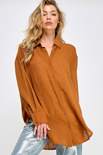 SUPER SOFT SEE THROUGH BUTTON DOWN SHIRTS