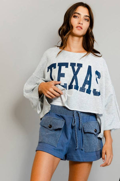 TEXAS Graphic Oversized Top