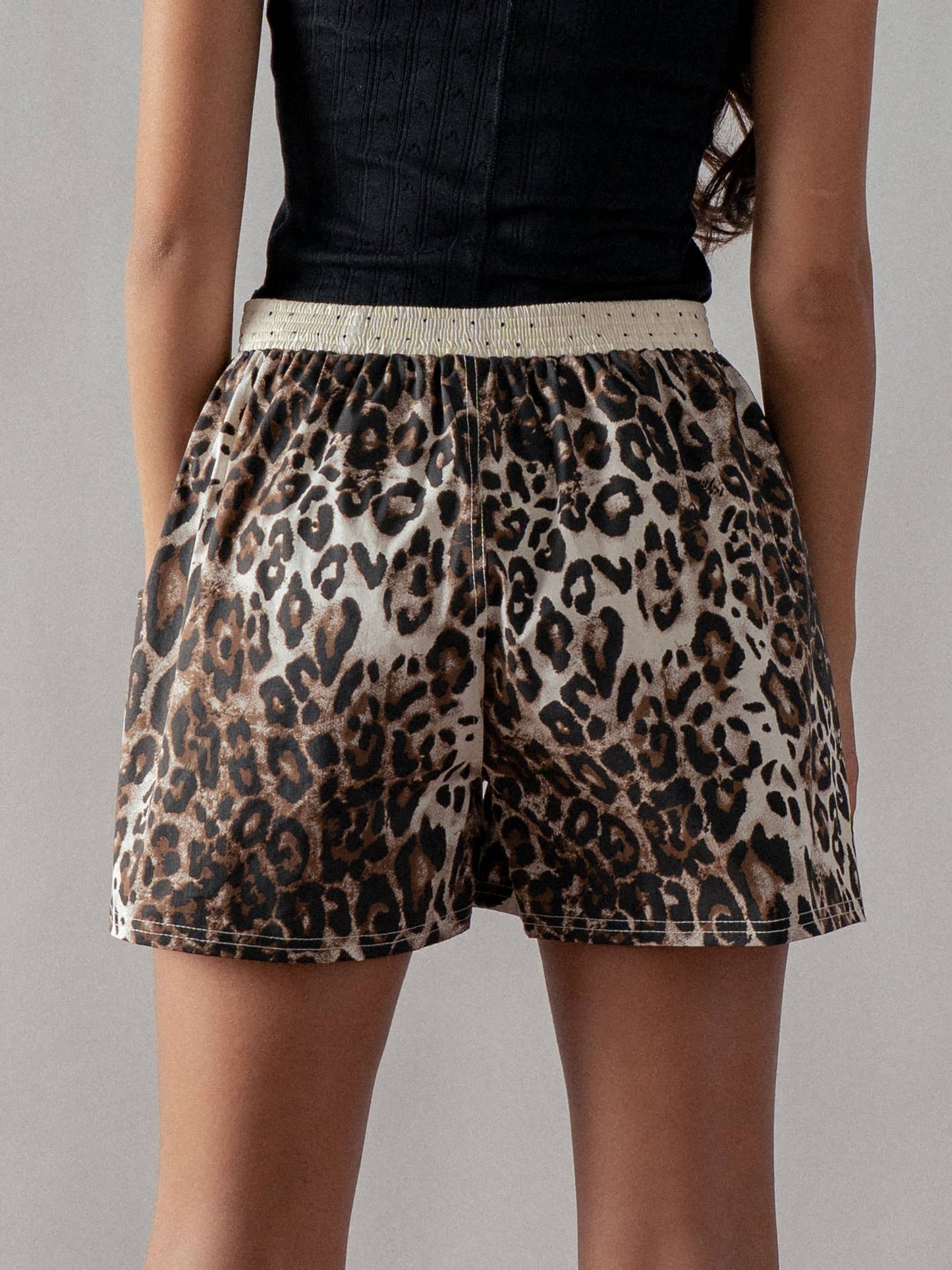Leopard Boxer style Shorts