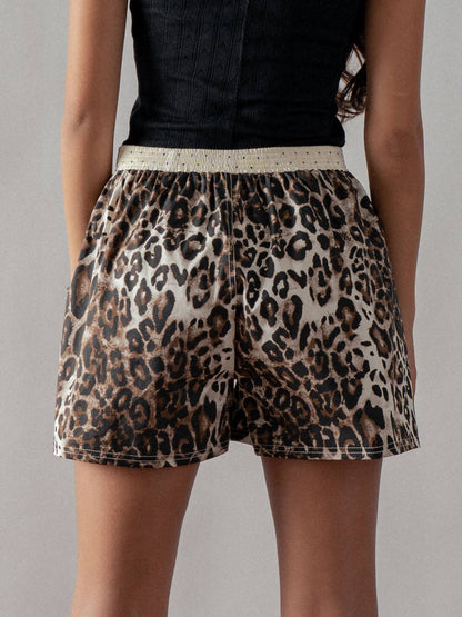 Leopard Boxer style Shorts