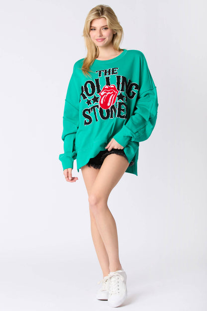 Rolling Stones Embroidery Sweatshirt