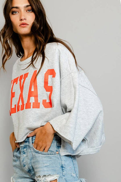 TEXAS Graphic Oversized Top