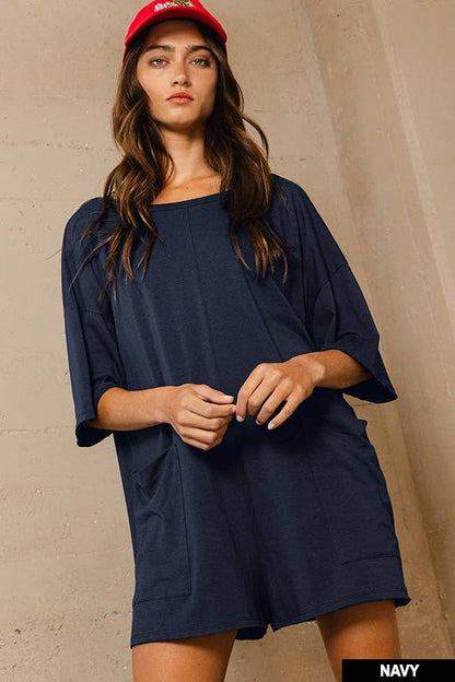 Jackie Oversized Solid Romper