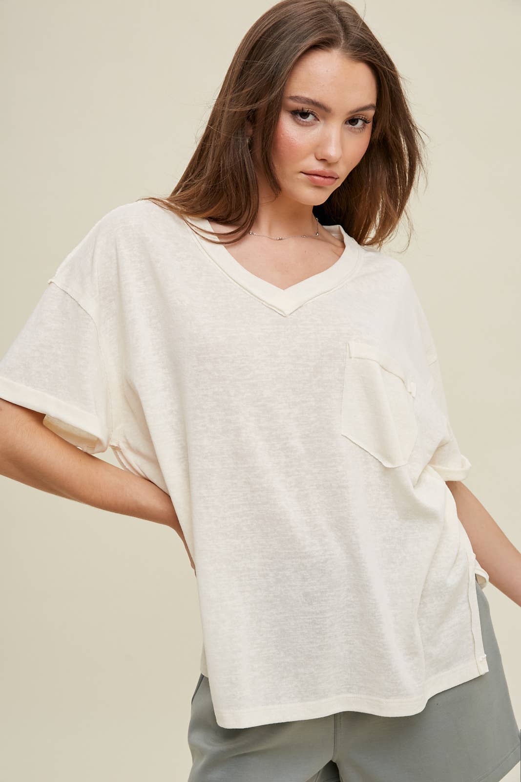 OVERSIZED COTTON KNIT TOP