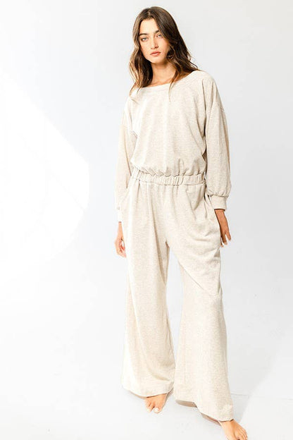 Amber Cut Out Back Knit Jumpsuit