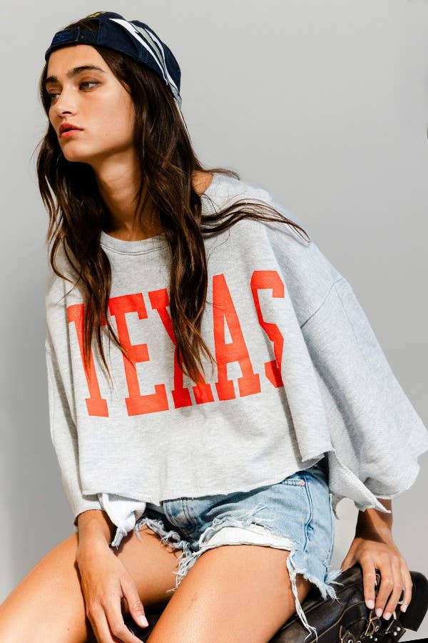 TEXAS Graphic Oversized Top