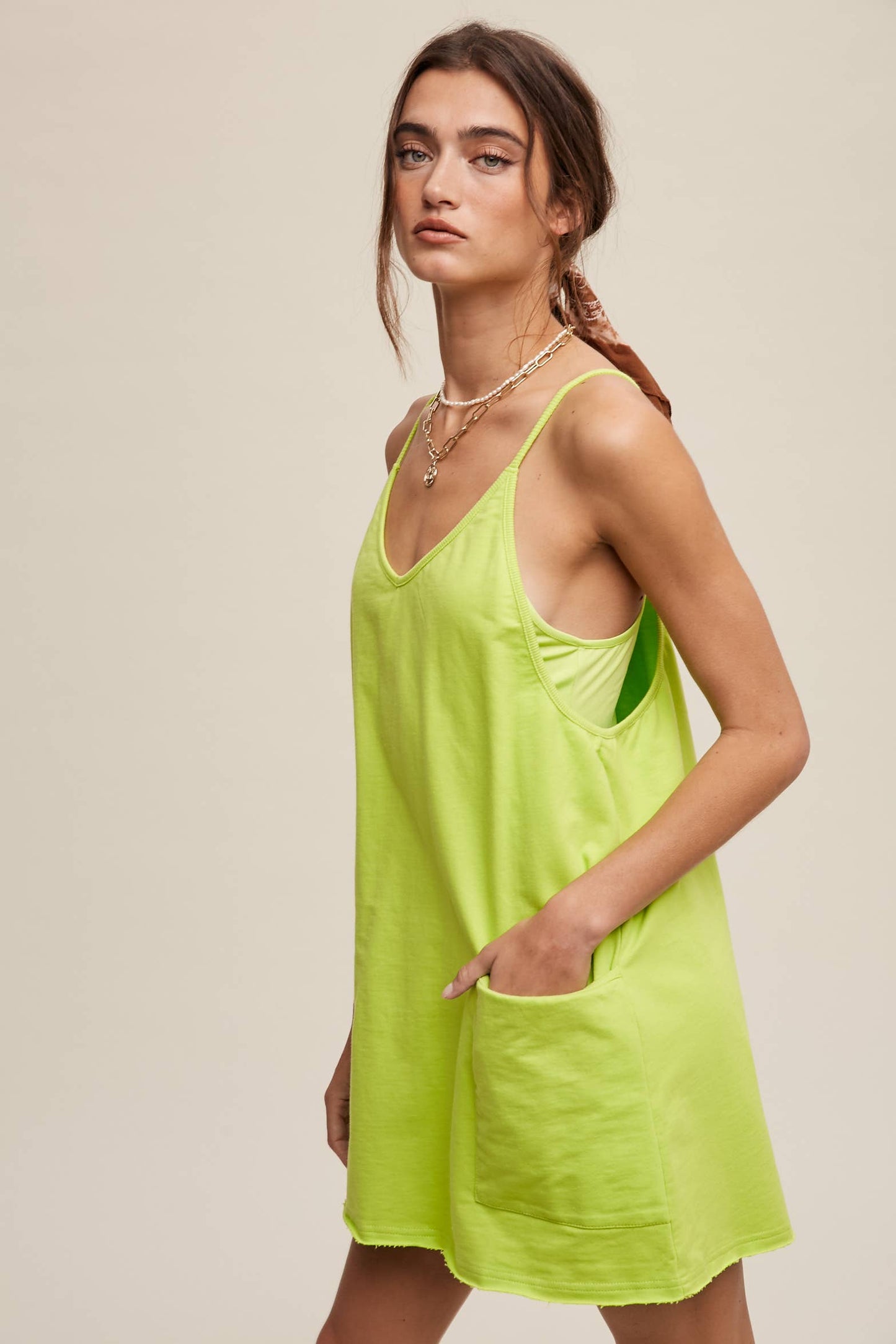 Relaxed Tank Dress with Built-In Romper Lining
