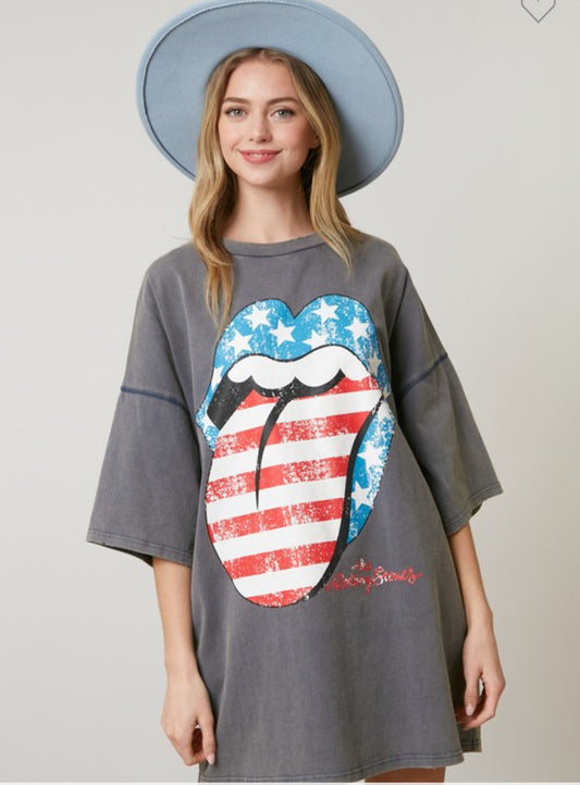 Rolling Stones Red, White & Blue tee dress