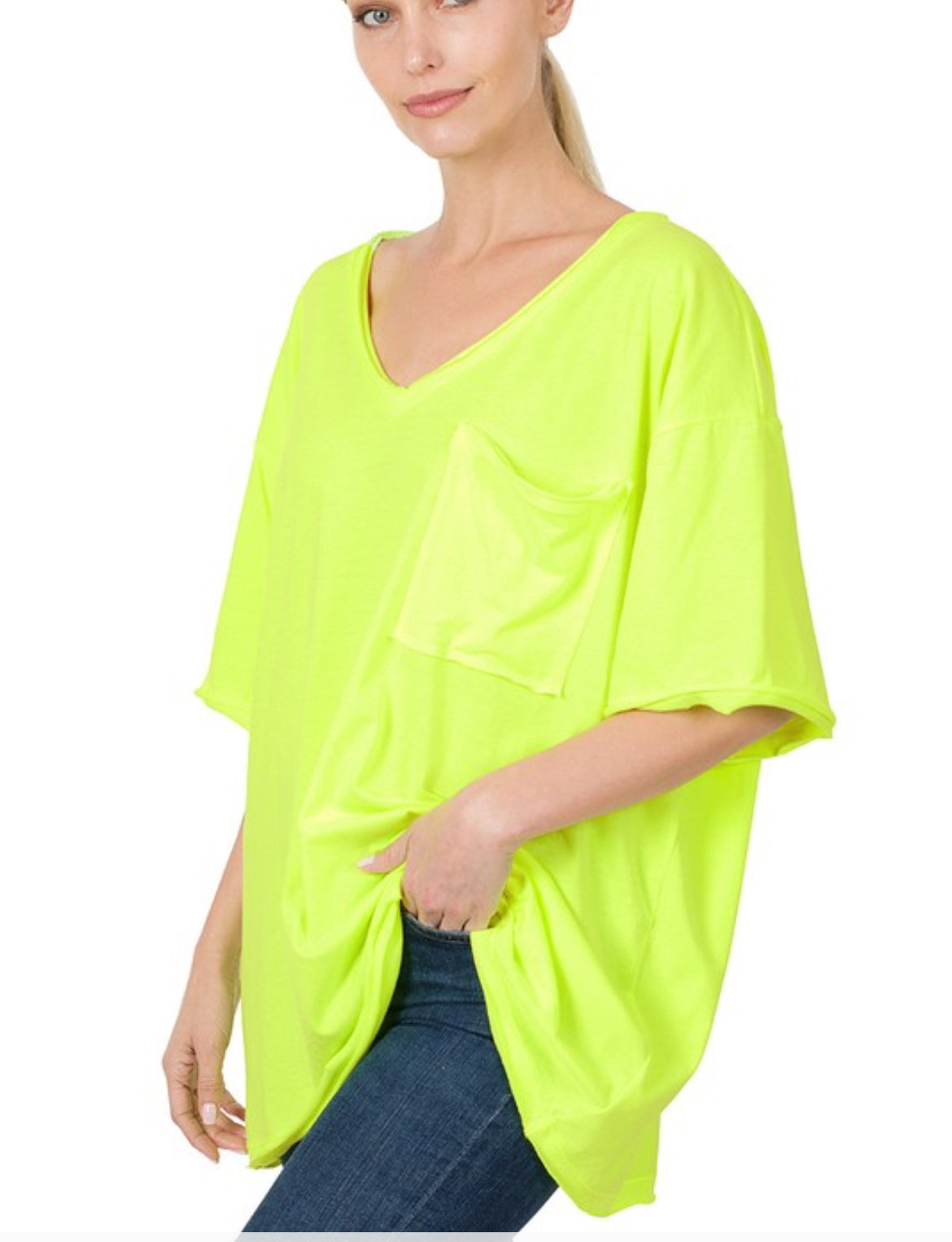 NEON (& peach) Oversized Boyfriend Tee